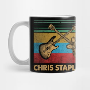 Graphic Proud Chris Name Guitars Birthday 70s 80s 90s Mug